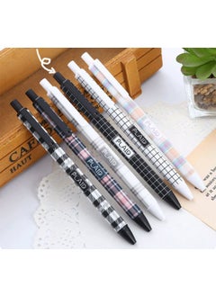 Anime Gel Pen Set of 6 - Burberry Pattern