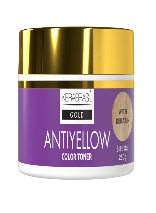 Kerabrasil Antiyellow - Neutralizes Brassy Tones, Enhances Cool Blonde, Deep Hydration for Color-Treated & Natural Hair - Pearlized Finish for Radiant Look (Treatment) - Image 1