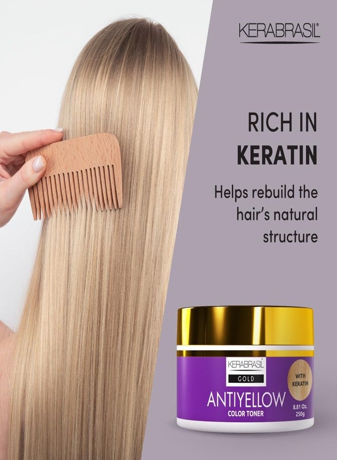 Kerabrasil Antiyellow - Neutralizes Brassy Tones, Enhances Cool Blonde, Deep Hydration for Color-Treated & Natural Hair - Pearlized Finish for Radiant Look (Treatment) - Image 3