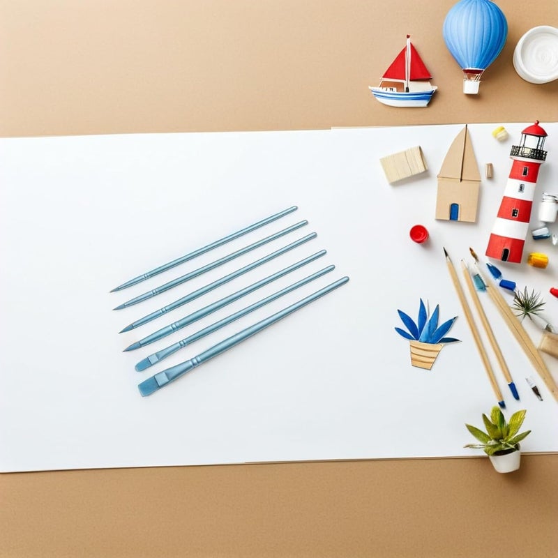 12pcs Watercolor Paint Brush Set with Soft Synthetic Nylon Bristles, Wood Handle Fine Liner and Corner Brushes for Beginner Artists Canvas Acrylic Oil Painting - Image 5