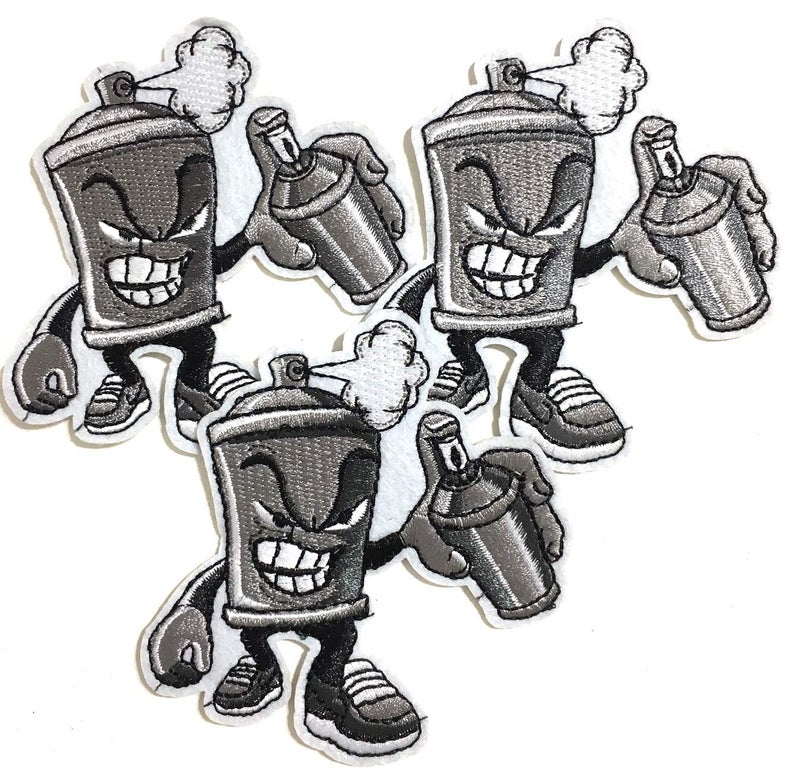 PRK 14 Spray Paint Can Iron-On Patch – Original Street Graffiti Art Design – Urban Style Clothing Accessory for Jackets, Hats, Backpacks, and DIY Fashion Patches (6) - Image 5