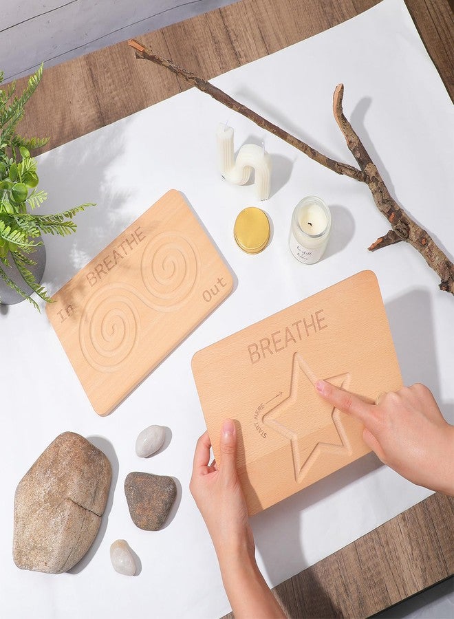 Demissle 2 Pcs Finger Labyrinth Handheld Breathing Board Pocket Mindful Maze Set Hand Mindfulness Stress Anxiety Relief Meditation Tools Mindful Maze Boards for Meditation and Prayer, 6.5 x 10 Inch - Image 4