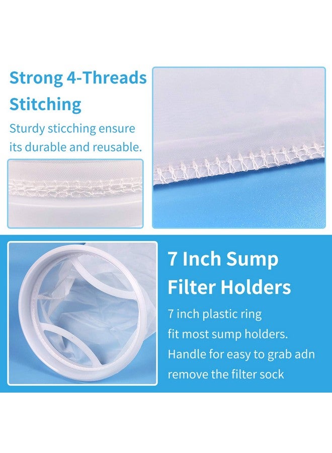 Conie ZCONIEY Large Aquarium Filter Bags 7" Opening x 17" Long Nylon Filter Socks 75 Micron Felt Filtration 2Pack - Image 3