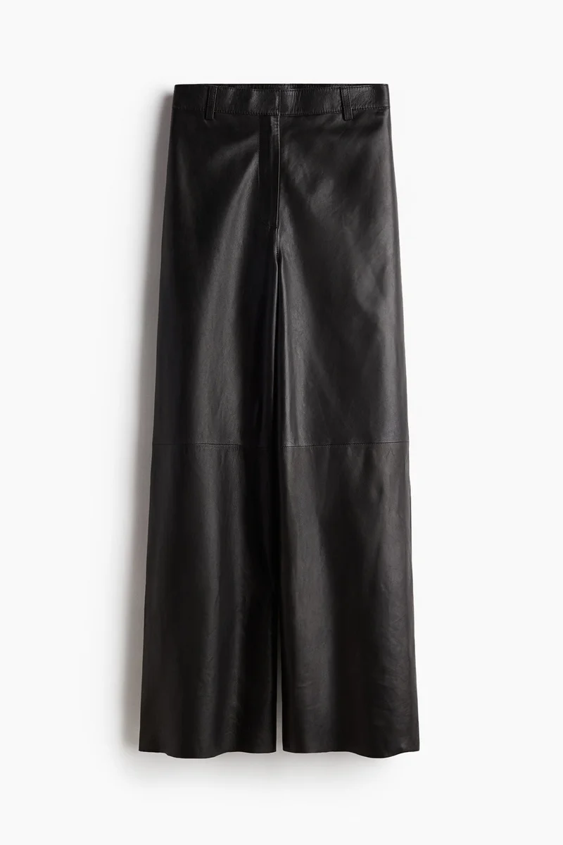 H&M Straight leather trousers