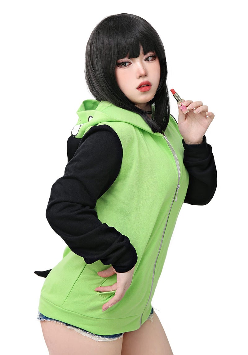 C-ZOFEK Cosplay Hoodie Jacket Mens Womens Green Coat with Ears for Halloween Parties Costume (3XL) - Image 3
