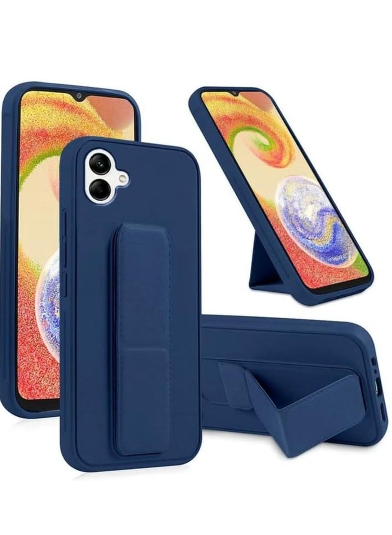 MIGOFAST Samsung Galaxy A06 2024 Case Cover Magnetic Car Mount Kickstand & Holder Premium Silicone Vertical  Horizontal Hand Strap and Grip with Multi Stand for Samsung Galaxy A06 Blue - Image 1