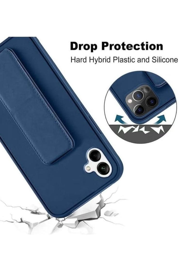 MIGOFAST Samsung Galaxy A06 2024 Case Cover Magnetic Car Mount Kickstand & Holder Premium Silicone Vertical  Horizontal Hand Strap and Grip with Multi Stand for Samsung Galaxy A06 Blue - Image 3