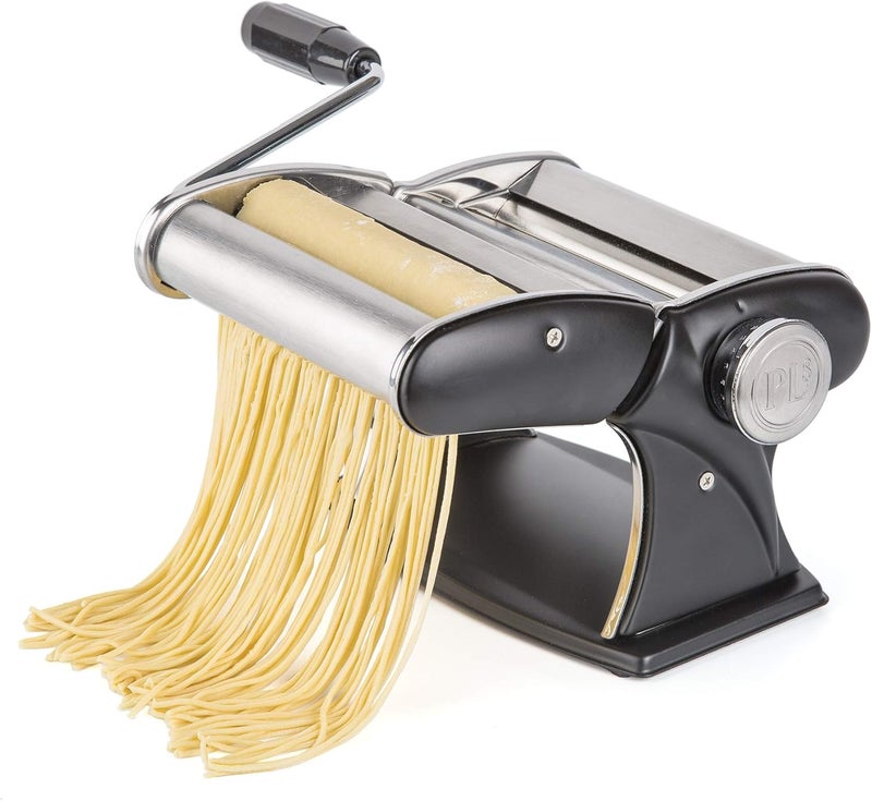 PL8 Professional Pasta Machine - 7 Adjustable Thicknesses for Homemade Fettuccine, Linguine, & Lasagna, Clamp-On Design for Easy Countertop Use - Image 5