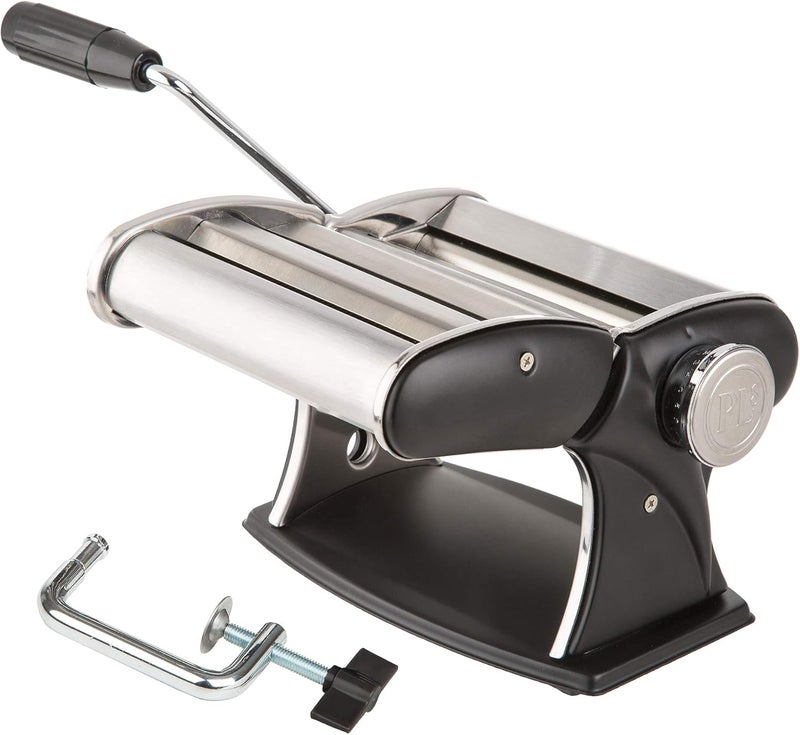 PL8 Professional Pasta Machine - 7 Adjustable Thicknesses for Homemade Fettuccine, Linguine, & Lasagna, Clamp-On Design for Easy Countertop Use - Image 2