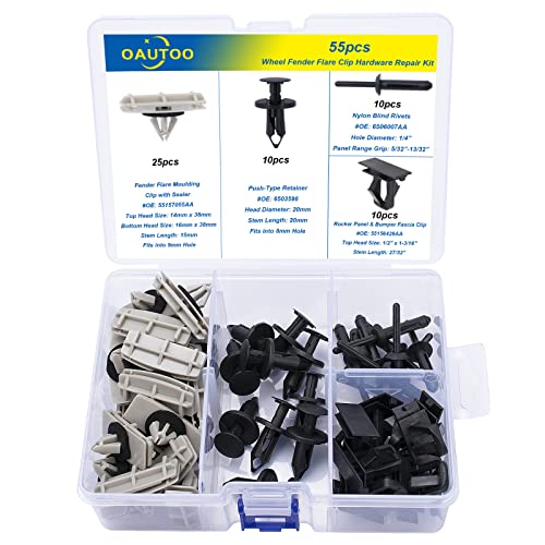OAUTOO 55pcs Fender Flare Clips Hardware Kit for Jeep Liberty Dodge Nitro - Image 2
