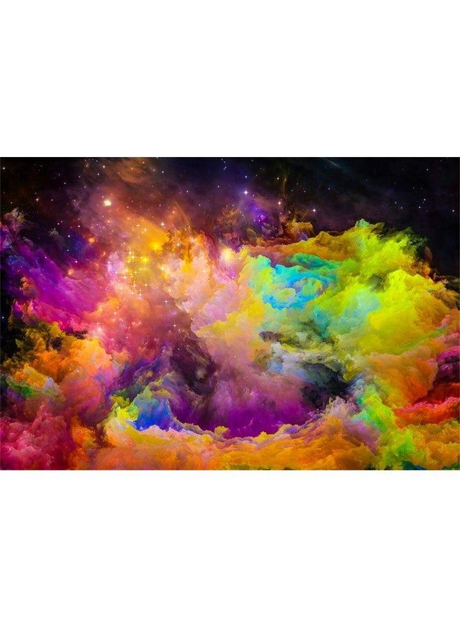 Leyiyi 6X4Ft Abstract Nebula Backdrop Colorful Outer Space Cloudscape Universe Planet Moon Earth Bokeh Halo Photo Background Room Decor Kids Birthday Adult Portrait Shoot Studio Vinyl Prop Wallpaper - Image 1