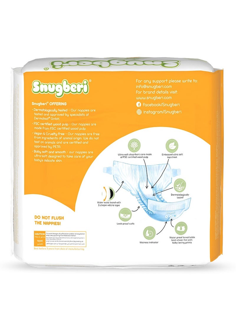 Snugberi Premium Eco-Friendly Chlorine Free Feather Soft Printed Diapers Made Of Natural Wood Pulp With Wetness Indicator Diaper Size 5 X Large 11-18Kg 22'S  - Image 2