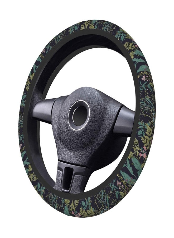 CTVSLFU Steering Wheel Cover Universal Fit Car Interior Accessories for Women 15 Inch Breathable Anti Slip Odorless Neoprene Steering Wheel Cover for Car Decor Protector - Vintage Daisy Dandelion Flower 012 - Image 4