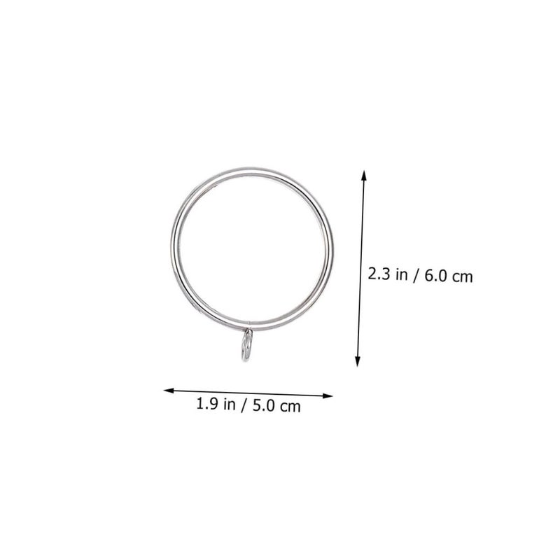 10pcs Heavy Duty Stainless Steel Shower Curtain Rings Roman Rod Drapery Clips Easy Install - Image 3