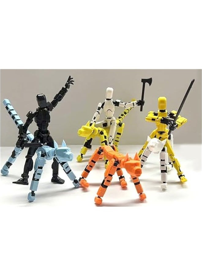 Generic - T13 Action Cat Set，3D Printed Multi-Jointed Movable Action Cat Robot，Mobile Robot Cat Desktop Decoration，T13 Action Figure.(White) - Image 1