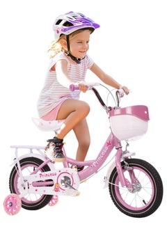 Cool Baby Style Kids Bike with Hand Brake and Basket  12 Inch Princess Bicycles with Backseat  - Image 1