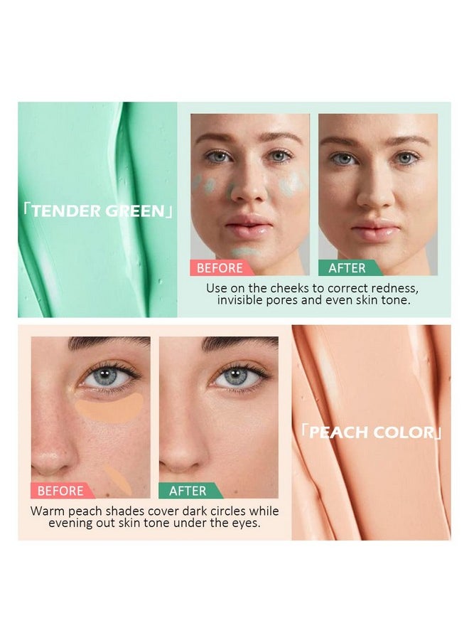 CAKAILA - 6 Color Blue Green Pink Yellow Concealer,Cream Contour And Color Corrector Palette,Color Corrector For Dark Circles,Color Correcting Concealer Palette,Cream Concealer Corrector,Green Color Corrector - Image 1