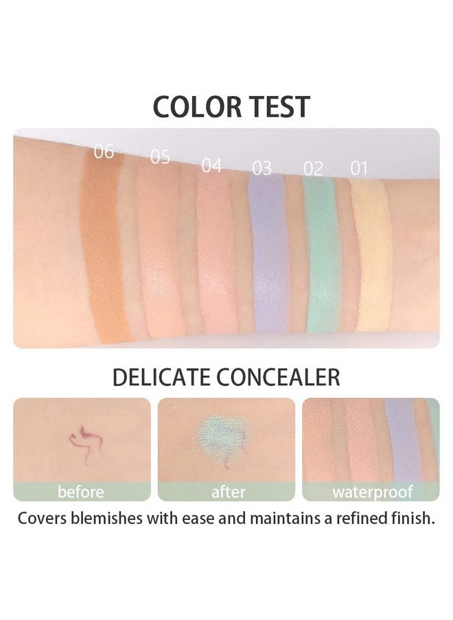 CAKAILA - 6 Color Blue Green Pink Yellow Concealer,Cream Contour And Color Corrector Palette,Color Corrector For Dark Circles,Color Correcting Concealer Palette,Cream Concealer Corrector,Green Color Corrector - Image 1