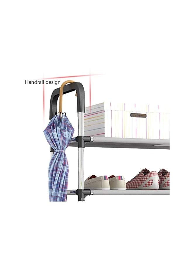 Zaboon Racksfree Standing Shoe Storage 6 Tier Shoe Rack Shelf Storage Organizer Stand Holder Keep Room Neat Door Space Saving Black 6Tier - Image 3