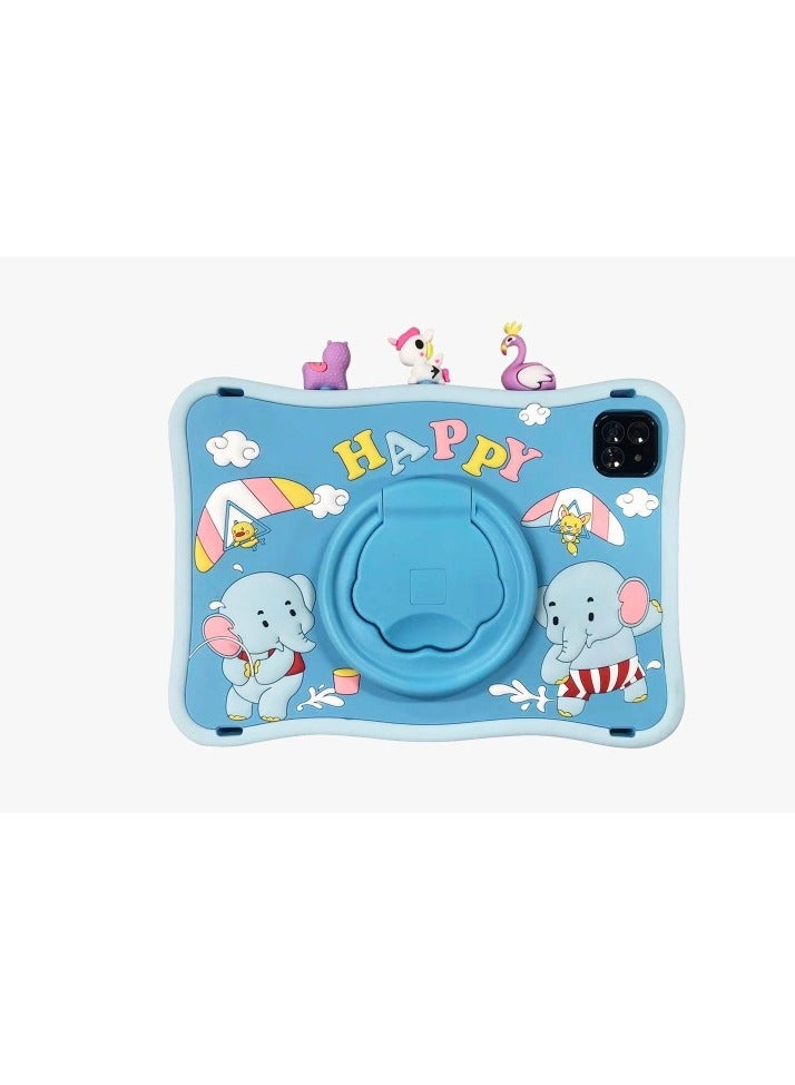 Oteeto Tab 10 Kids 10.1 Inch Single SIM Grey 6GB RAM 128GB WiFi - International Version With Blue Cover - Image 2