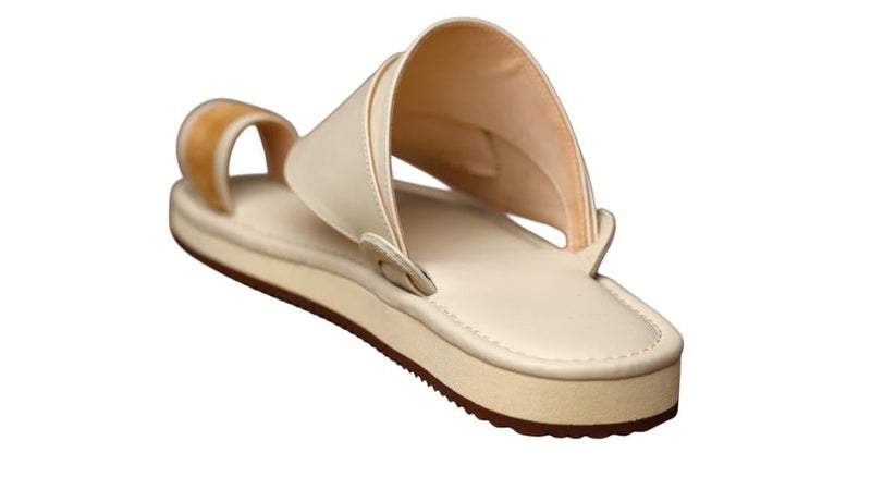 Italian Natural Leather Arabic Sandal For Men, Handmade Men's Traditional Sandals With Comfortable Sole, Genuine And Premium Quality Casual Arabic Sandals For Everyday Wear. - Image 3