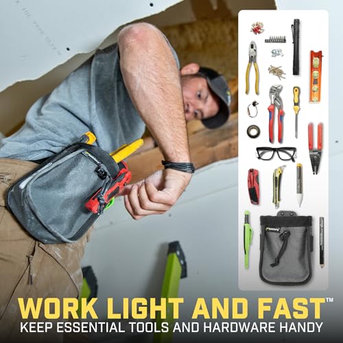 Holstery Joey Pouch V2 | Clip-On Tool Belt Bag for Tools, Screws, and Nails - Great for an Electrician, HVAC Tech, Plumber, Carpenter, Contractor, Handy Man, and Any Tradesperson - Image 2