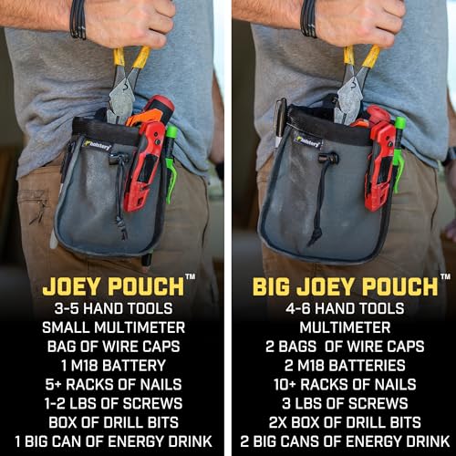 Holstery Joey Pouch V2 | Clip-On Tool Belt Bag for Tools, Screws, and Nails - Great for an Electrician, HVAC Tech, Plumber, Carpenter, Contractor, Handy Man, and Any Tradesperson - Image 5