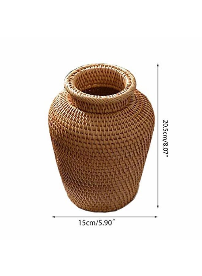 KODENG Autumn Rattan Woven Vase Art Vase Fashion Tabletop Decoration Plants Flower Pot Faddish Home Gardening Supplies Flower - Image 5