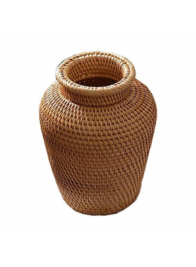 KODENG Autumn Rattan Woven Vase Art Vase Fashion Tabletop Decoration Plants Flower Pot Faddish Home Gardening Supplies Flower - Image 1