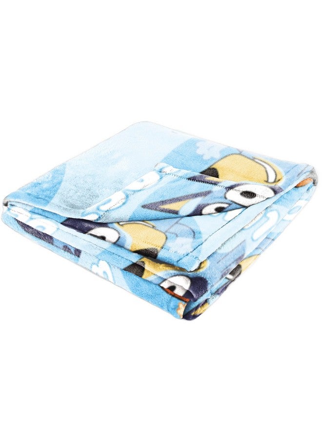 Jay Franco Jay Franco Bluey & Bingo Plush Throw Blanket - Measures 46 x 60 Inches - Kids Super Soft Fleece Bedding  - Image 5
