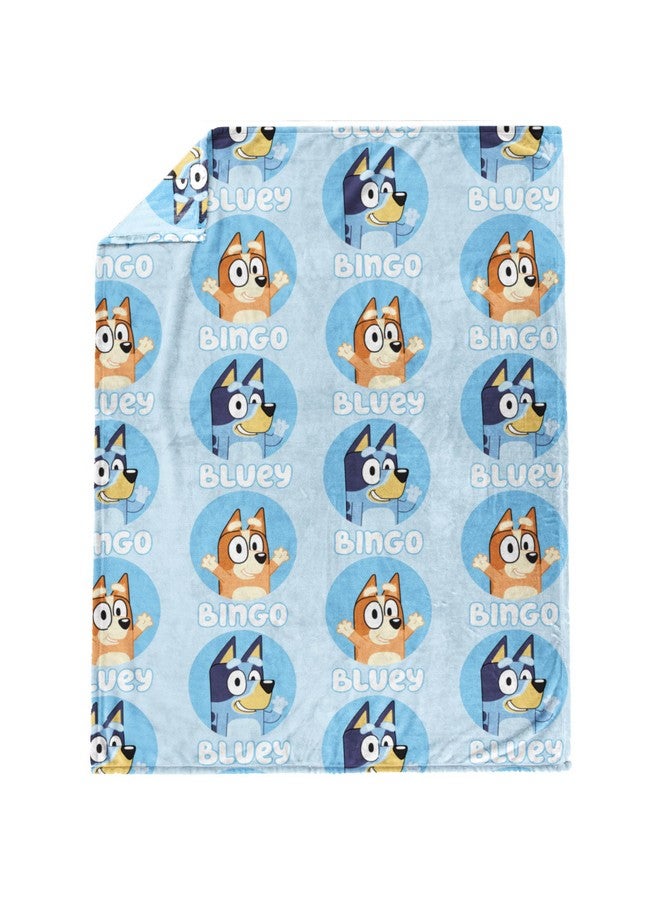 Jay Franco Jay Franco Bluey & Bingo Plush Throw Blanket - Measures 46 x 60 Inches - Kids Super Soft Fleece Bedding  - Image 3