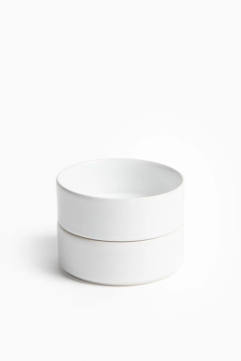H&M 2-pack small stoneware bowls