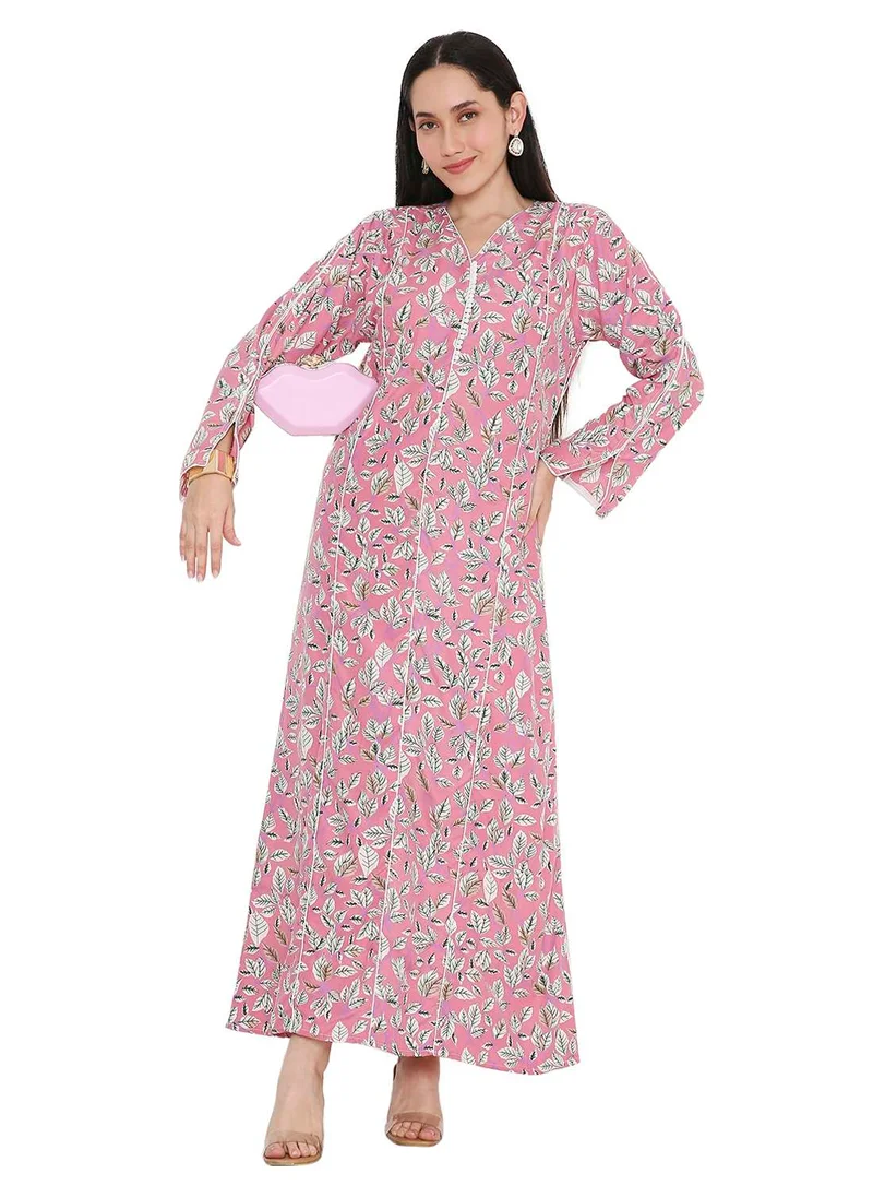 هانا آند سارا MULTICOLOUR PRINTED UNIQUE STYLED ARABIC KAFTAN FARASHA JALABIYA DRESSES