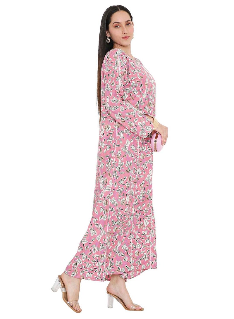 HANA & SARA MULTICOLOUR PRINTED UNIQUE STYLED ARABIC KAFTAN FARASHA JALABIYA DRESSES  - Image 5