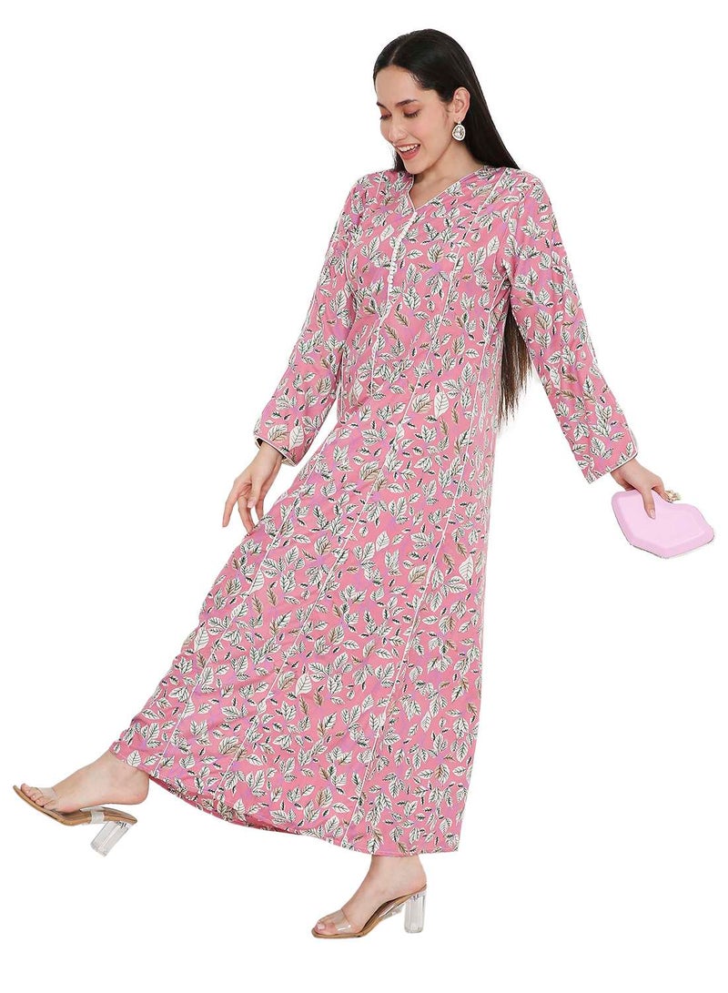 HANA & SARA MULTICOLOUR PRINTED UNIQUE STYLED ARABIC KAFTAN FARASHA JALABIYA DRESSES  - Image 4