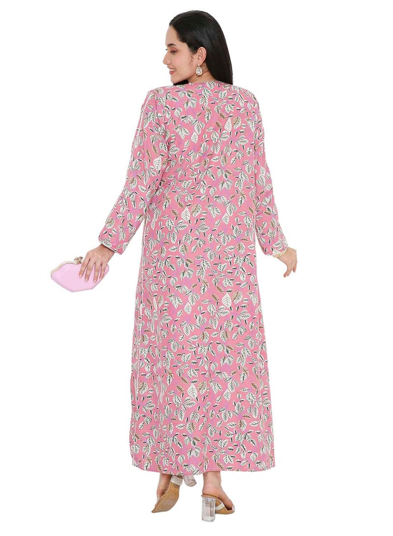 HANA & SARA MULTICOLOUR PRINTED UNIQUE STYLED ARABIC KAFTAN FARASHA JALABIYA DRESSES  - Image 2