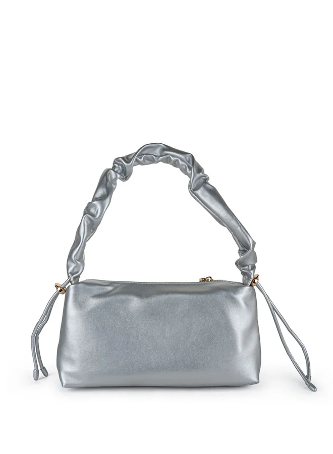 Vincci Women Solid Shoulder Bag with  Designed Strap and Zip Closure