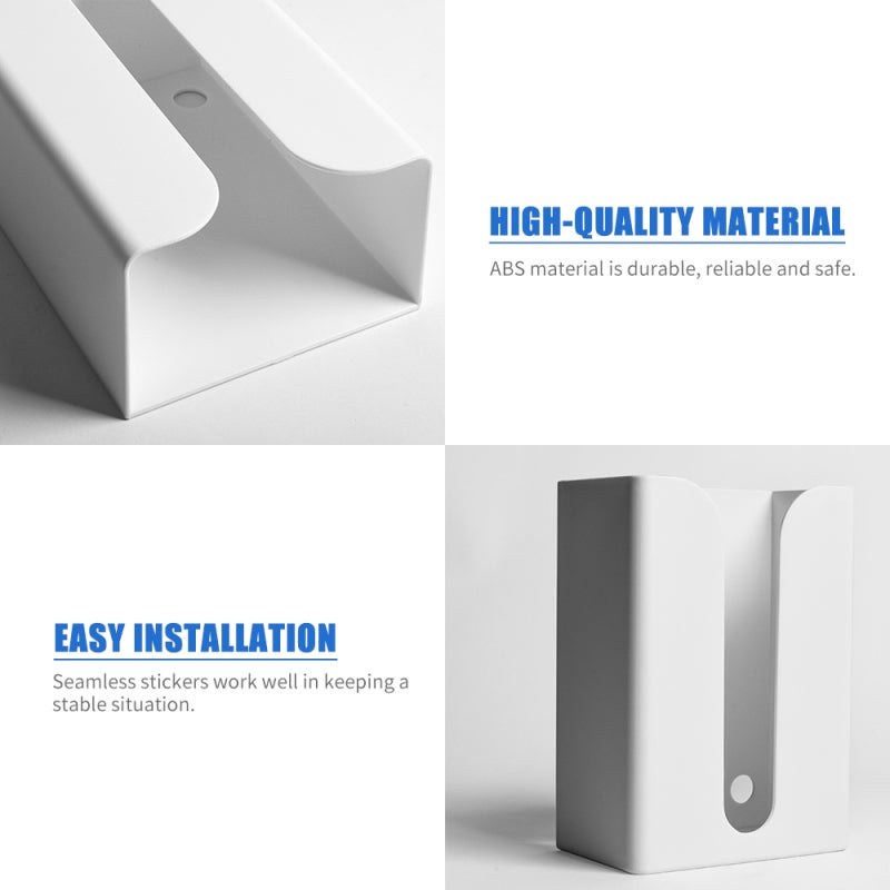 Paper Towel Dispenser White ABS Multi-Mount Design T-Shaped Dual-Use Outlet Tissue Dispenser - Easy Installation Paper Towel Holder for Home Kitchen Office Bathroom - Image 4