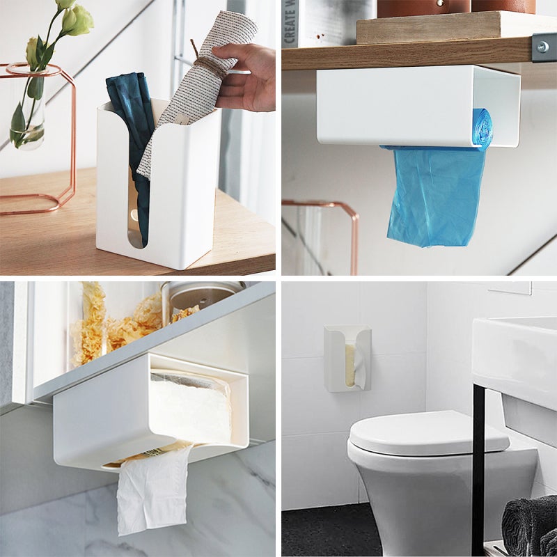 Paper Towel Dispenser White ABS Multi-Mount Design T-Shaped Dual-Use Outlet Tissue Dispenser - Easy Installation Paper Towel Holder for Home Kitchen Office Bathroom - Image 3