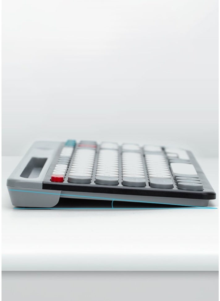 general Wireless Keyboard and Mouse Combo, Multi-Device (Bluetooth+2.4G) Keyboard Mouse with Phone Tablet Holder, Full-Sized Typewriter Cordless Keyboard and Mouse for Computer/Laptop - Image 3