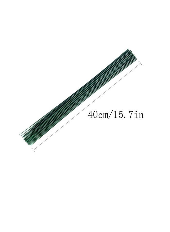 OJYUDD 200 PCS Floral Stem Wire Flower Arrangements and DIY Crafts,Dark Green,Floral Wire for Florist Flower Arrangement 16 Inches - Image 2