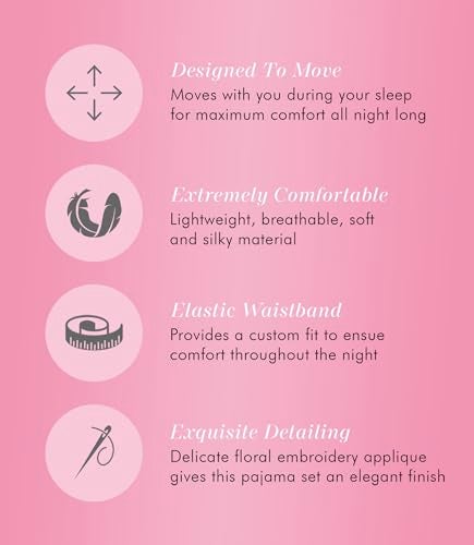 Exquisite Form Women's 90107 Nylon Tricot Short Sleeve Matching Pajama Set - Image 3