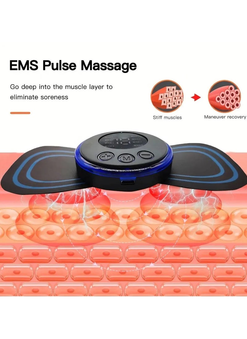 HuHa - 8 Modes Rechargeable Neck Massager with Remote Control EMS Low Frequency Pulse Massager For Muscle Relaxation Relief The Pain - Image 1