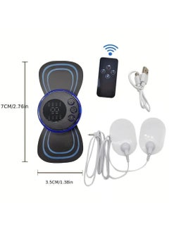 8 Modes Rechargeable Neck Massager with Remote Control EMS Low Frequency Pulse Massager For Muscle Relaxation Relief The Pain