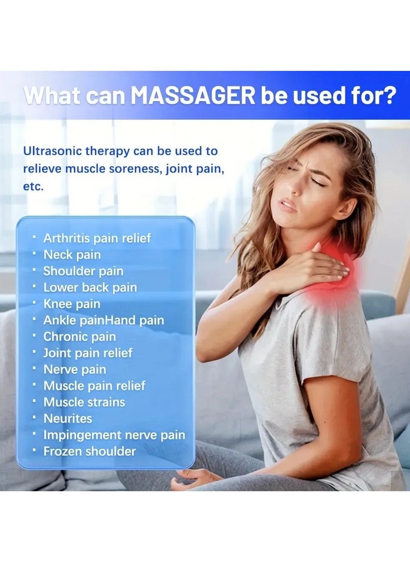 HuHa - 8 Modes Rechargeable Neck Massager with Remote Control EMS Low Frequency Pulse Massager For Muscle Relaxation Relief The Pain - Image 1