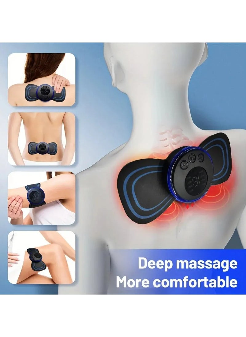 HuHa - 8 Modes Rechargeable Neck Massager with Remote Control EMS Low Frequency Pulse Massager For Muscle Relaxation Relief The Pain - Image 1