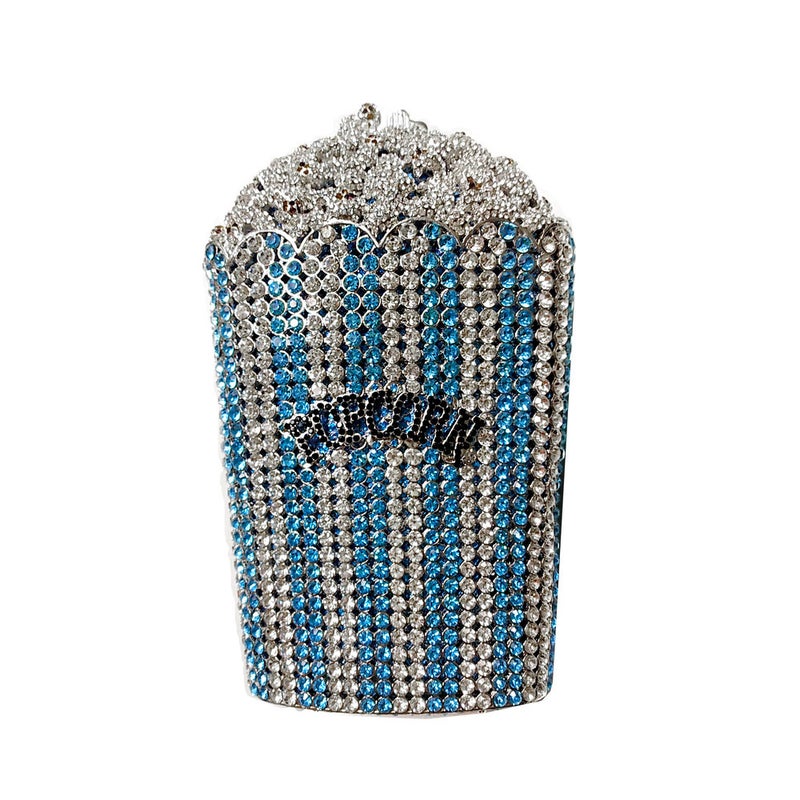 Clutch Popcorn Clutch Popcorn Diamond Bag Banquet Women'S Bag Hollow Diamond Dinner Bag - Image 5