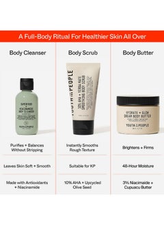 Youth To The People Youth To The People The Youth System Body Care Set, 3-Pc Travel Giftset for Glowing Skin All Over, with Superfood + Niacinamide Cleanser, Smoothing Exfoliant Scrub, and Ultra-Luxe Body Butter  - Image 2