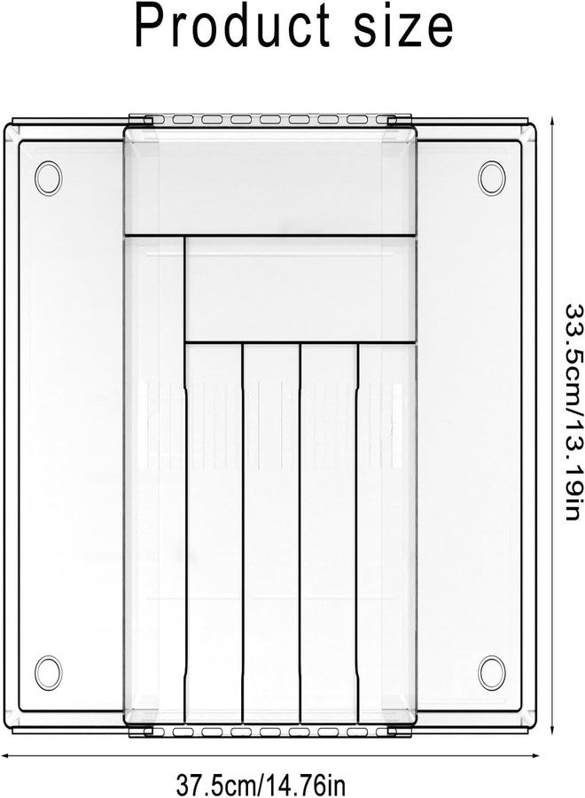 STARLIX Multipurpose Kitchen Drawer Divider – Adjustable Cutlery Tray Organizer for Spoons, Forks, Knives & Utensils, Practical Space-Saving Drawer Storage, Durable & Easy to Clean - Image 2