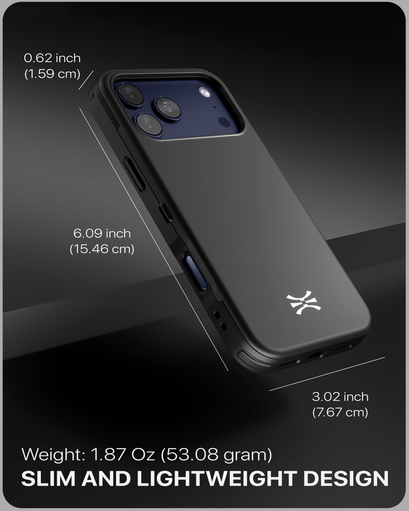 TORU for iPhone 17 Pro Wallet Case with Card Holder, Hidden ID Credit Card Slot Flip Kickstand, Slim Fit Shockproof Heavy Duty Phone Cover with Strap - Black - Image 4